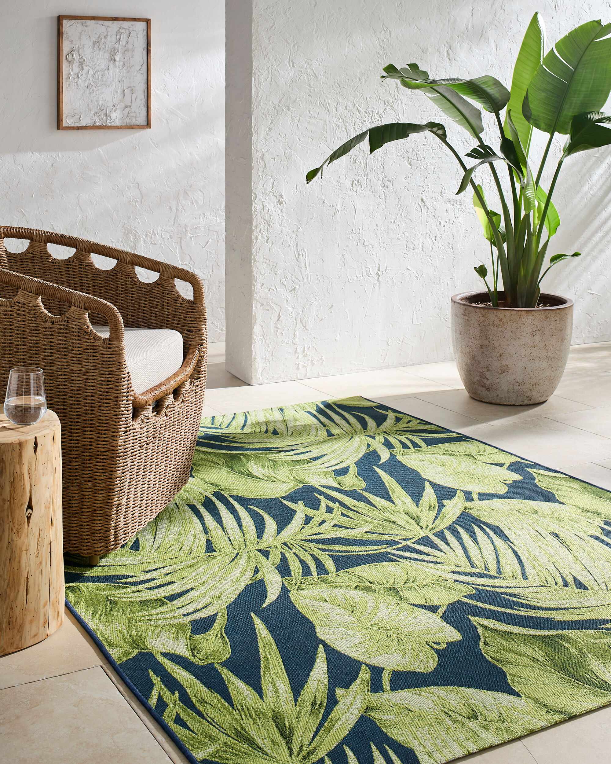 Amirah Teal Outdoor Area Rug by Boutique Rugs
