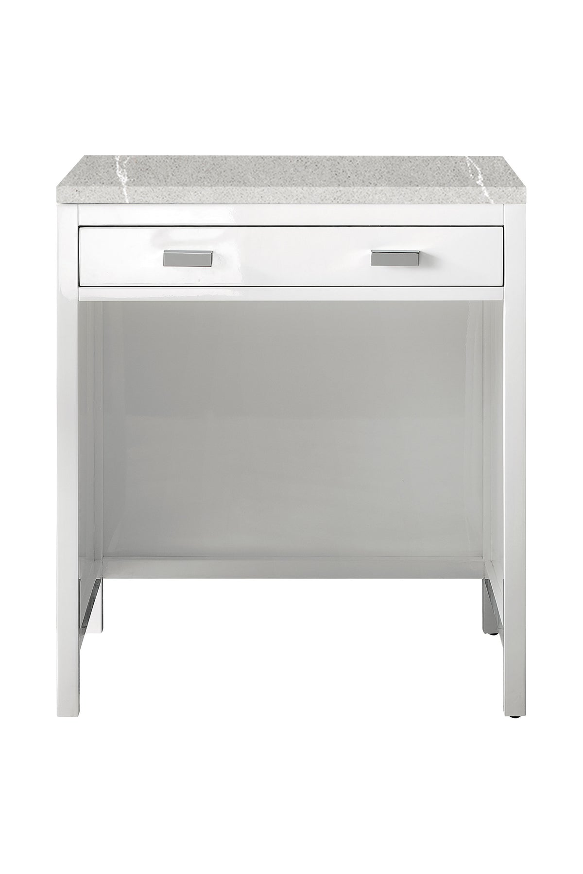 James Martin Addison 30" Countertop Unit, Glossy White with Eternal Serena countertop