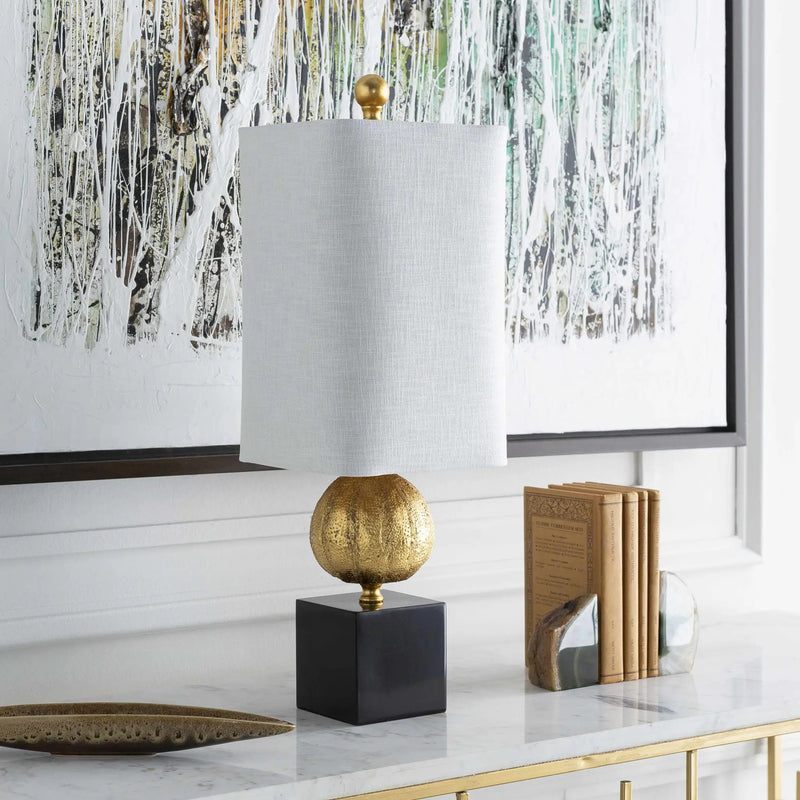 Watsonville Gold & Blac Resin Table Lamp by Boutique Rugs