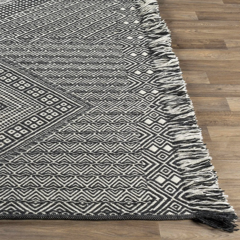 Wundowie Black&Ivory Diamond Wool Rug - Clearance by Boutique Rugs