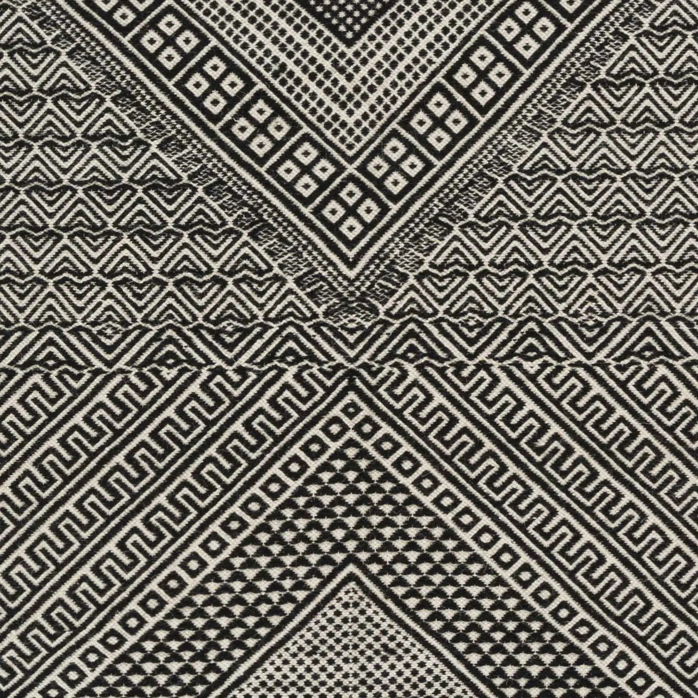 Wundowie Black&Ivory Diamond Wool Rug - Clearance by Boutique Rugs