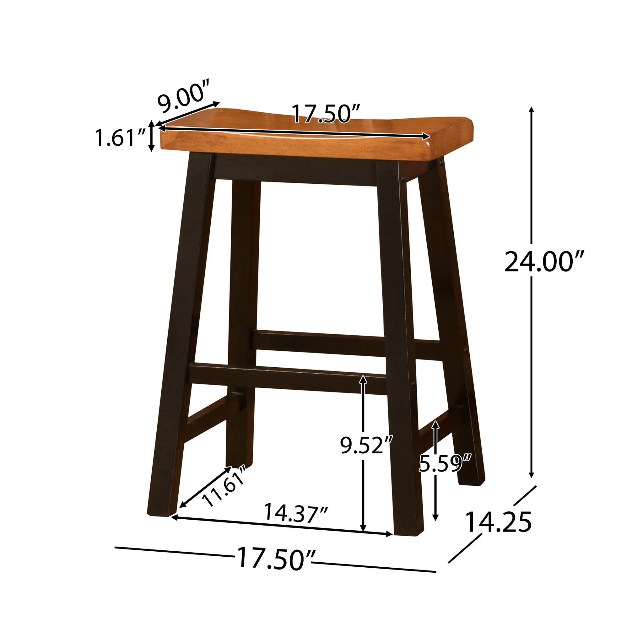 Wood 24" Saddle Stool by HouseOfZazla