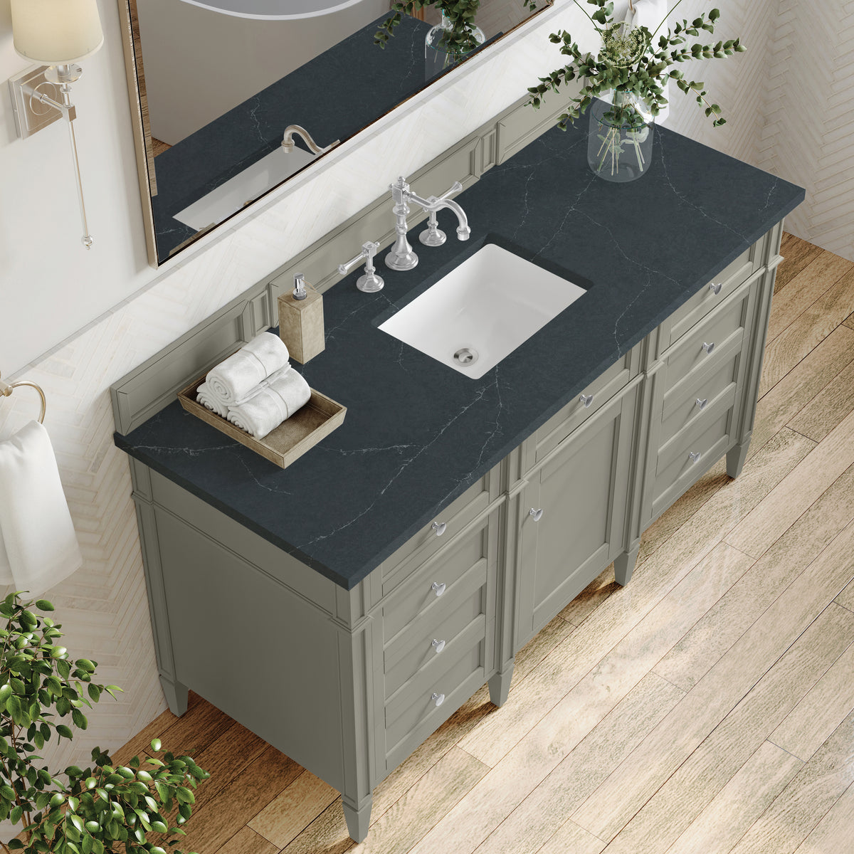 James Martin Brittany 60" Single Bathroom Vanity, Urban Gray, view 23