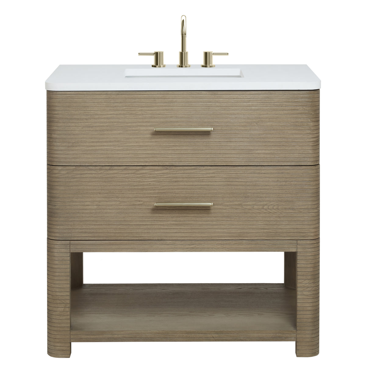 James Martin Lucian 36" Single Bathroom Vanity, Pebble Oak, view 29