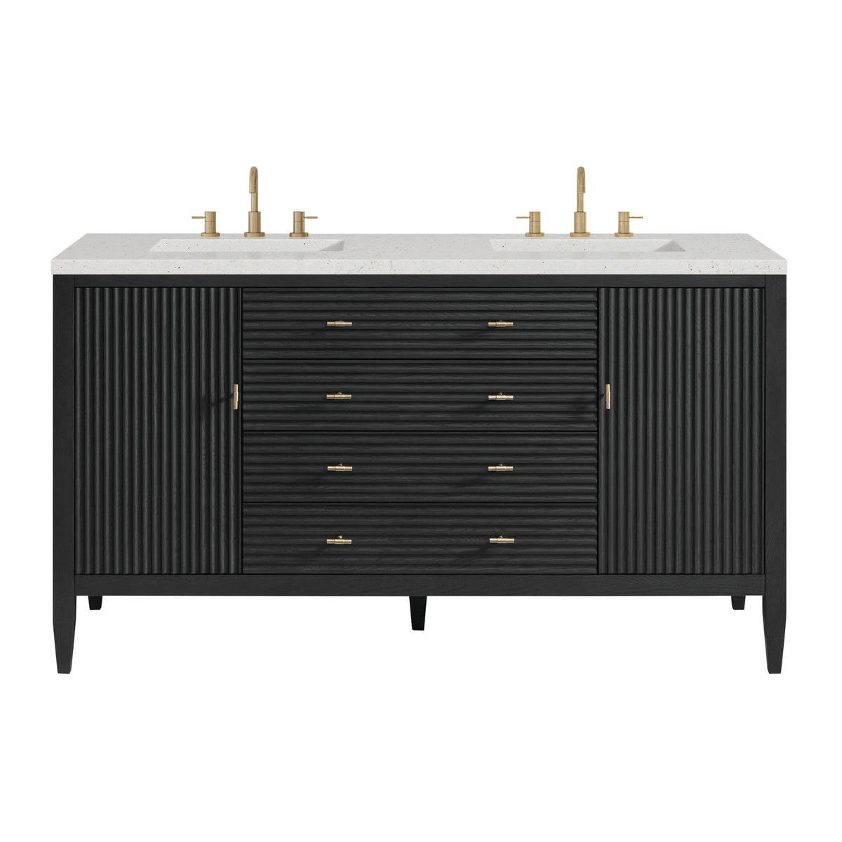 James Martin Myrrin 60" Double Bathroom Vanity, Carbon Oak, view 35