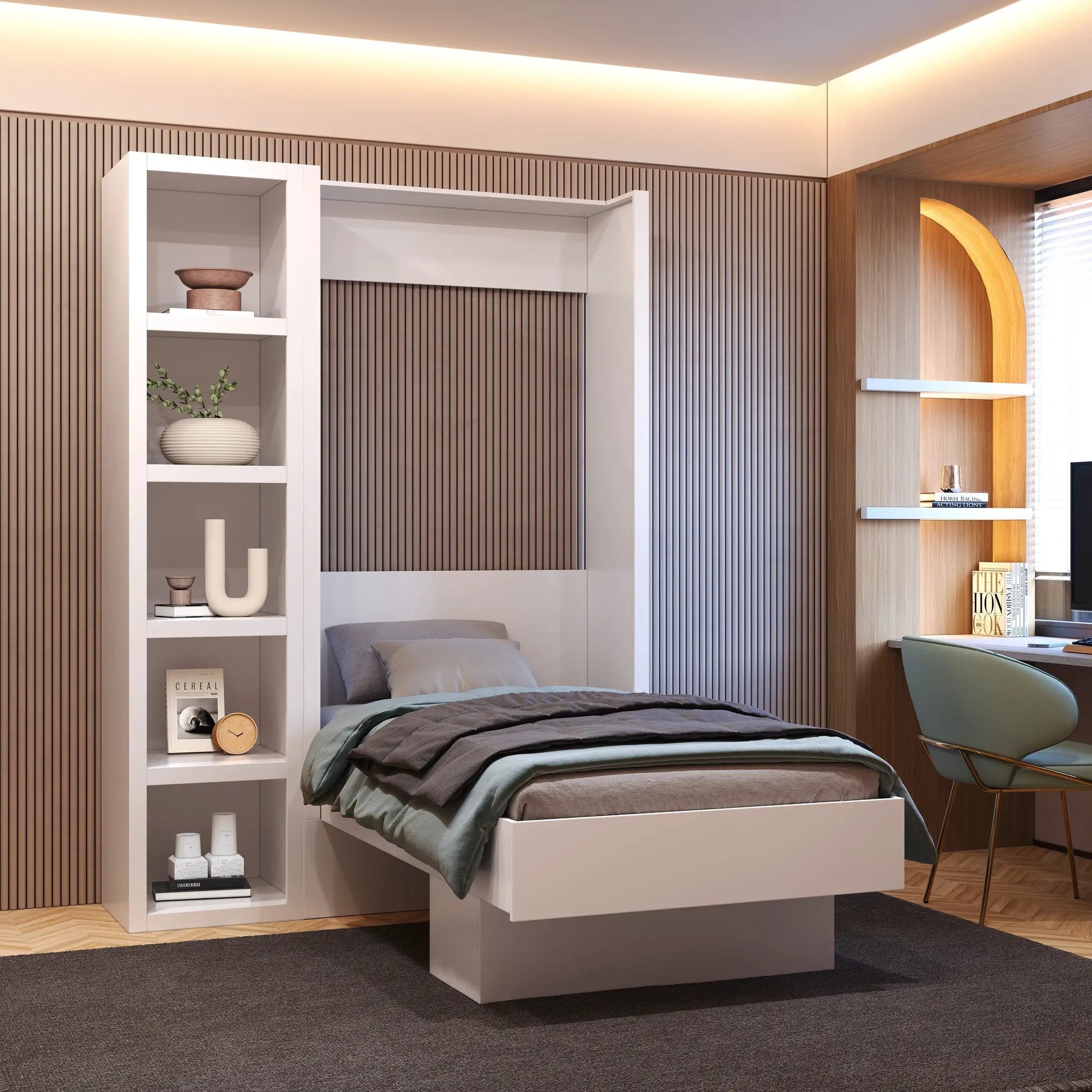 White 85-in Tall Wooden Bookcase Shelf by Sharicks