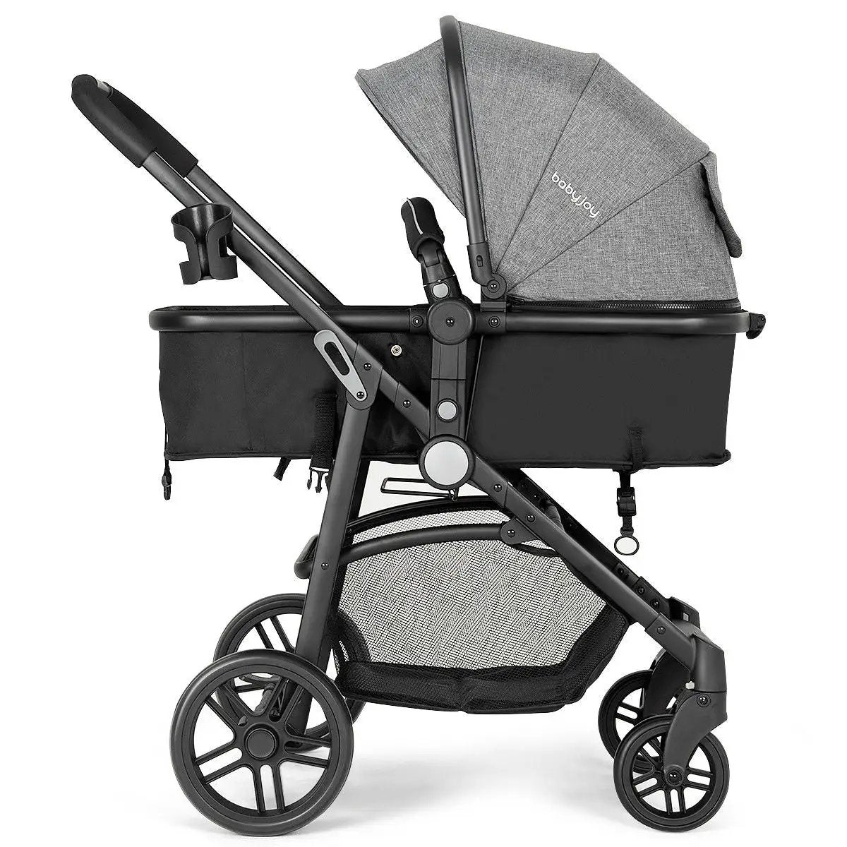 2-in-1 Foldable Pushchair Newborn Infant Baby Stroller by DirectDeals