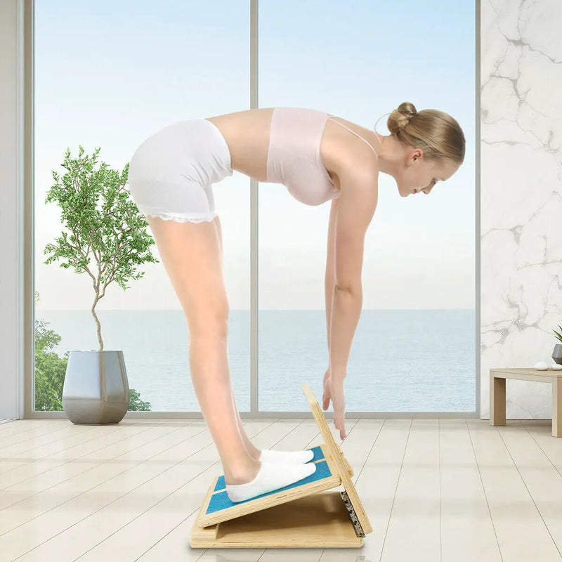 4-Level Wooden Slant Board with Anti-skid Surface by DirectDeals