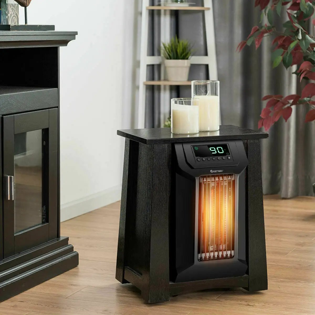 1500W 12H Timer Caster Portable Electric Space Heater by DirectDeals