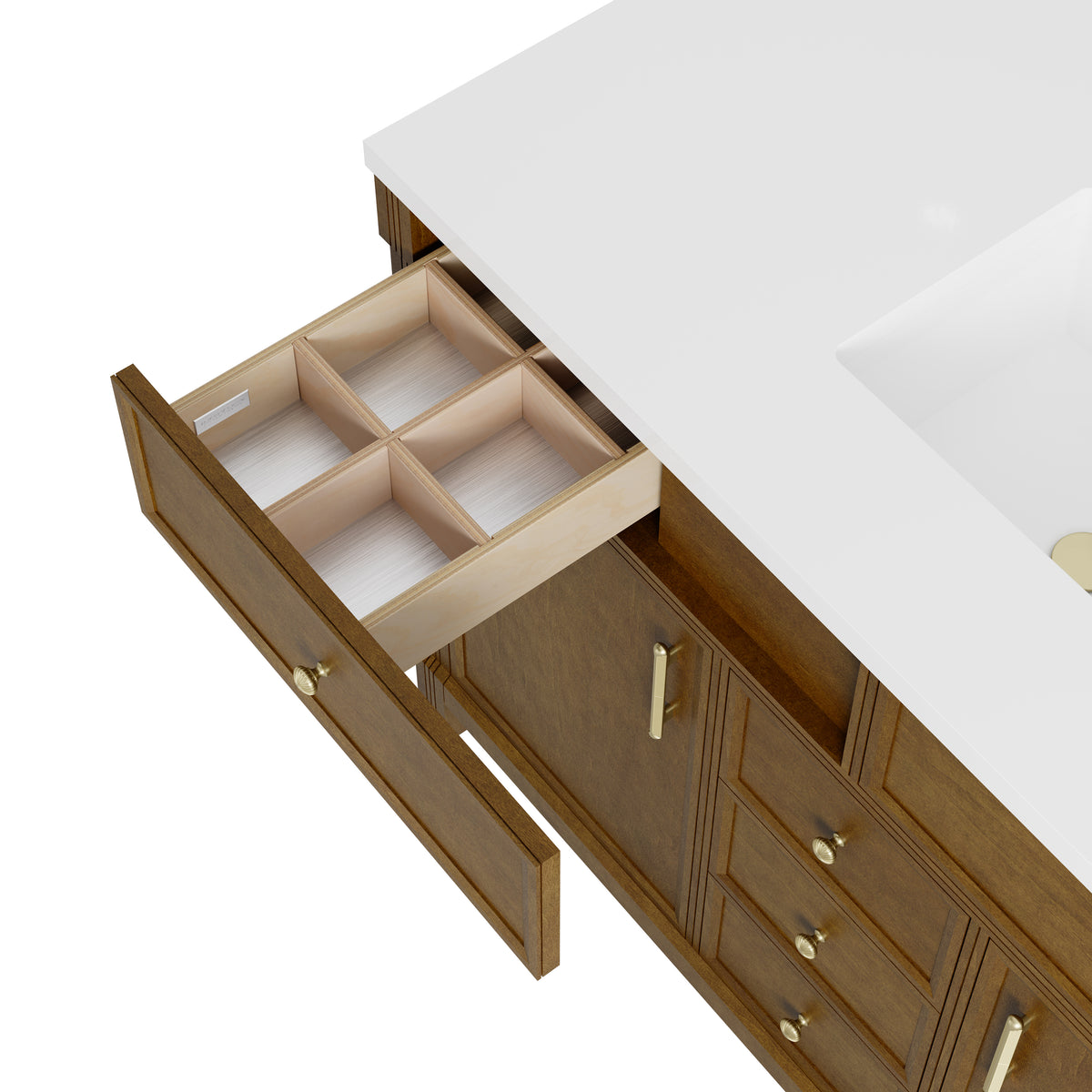 James Martin Bellshire 120" Double Bathroom Vanity, Honey Oak, view 25