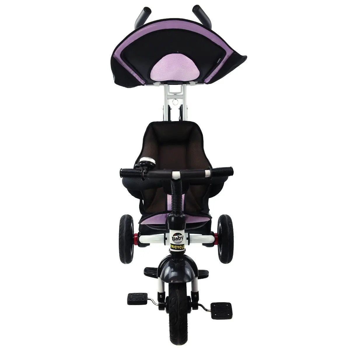 4-in-1 Detachable Learning Baby Tricycle Stroller w/ Canopy Bag-Pink by DirectDeals