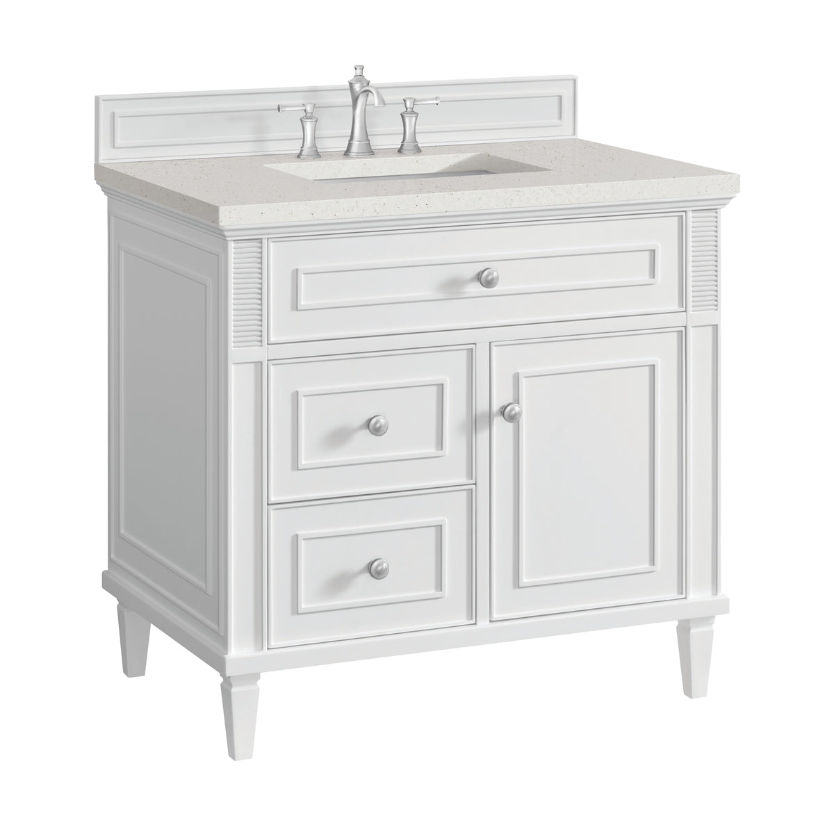 James Martin Lorelai 36" Single Bathroom Vanity, Bright White, view 30