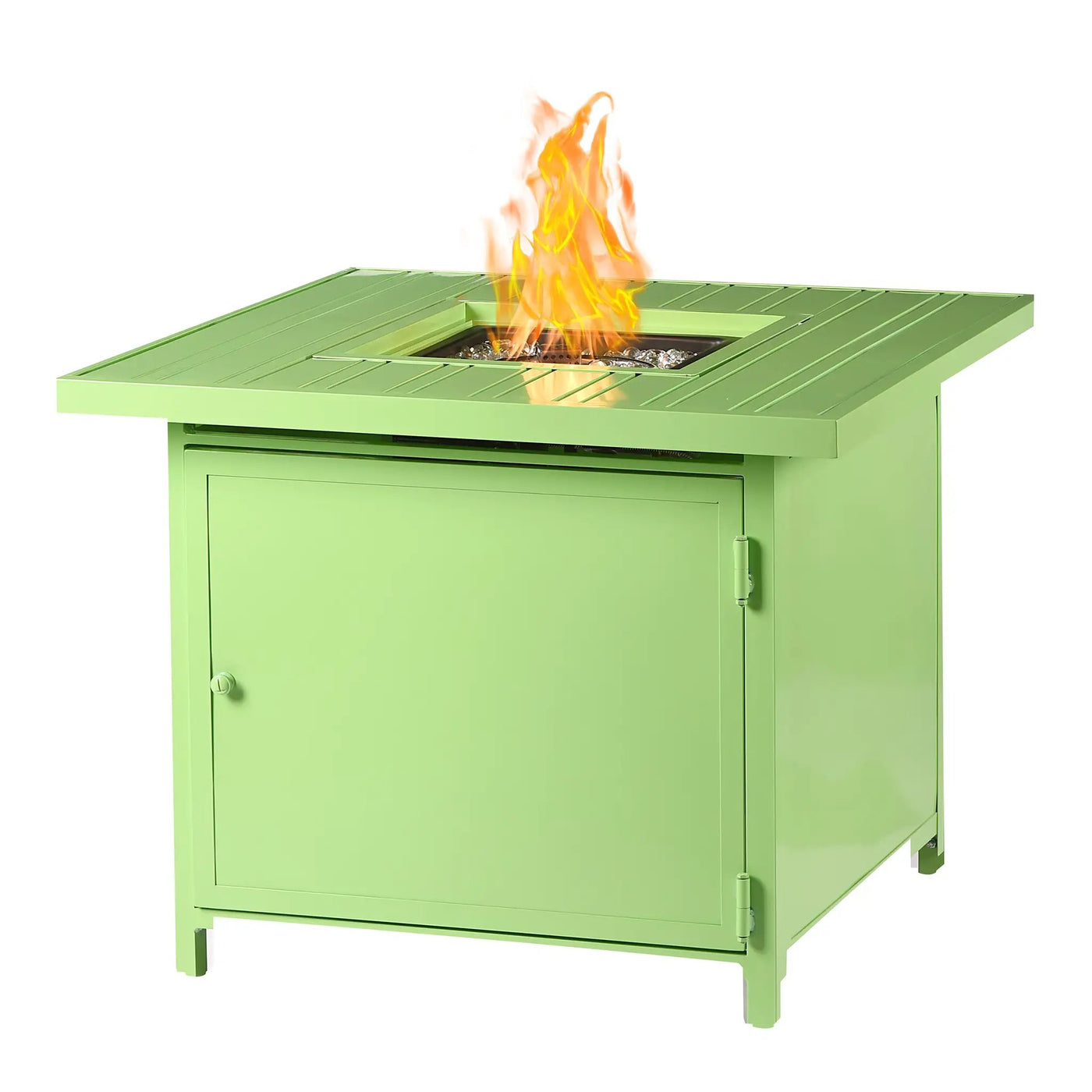 Aluminum 32-in Square Propane Fire Table with Beads, Covers and Lid by Sharicks