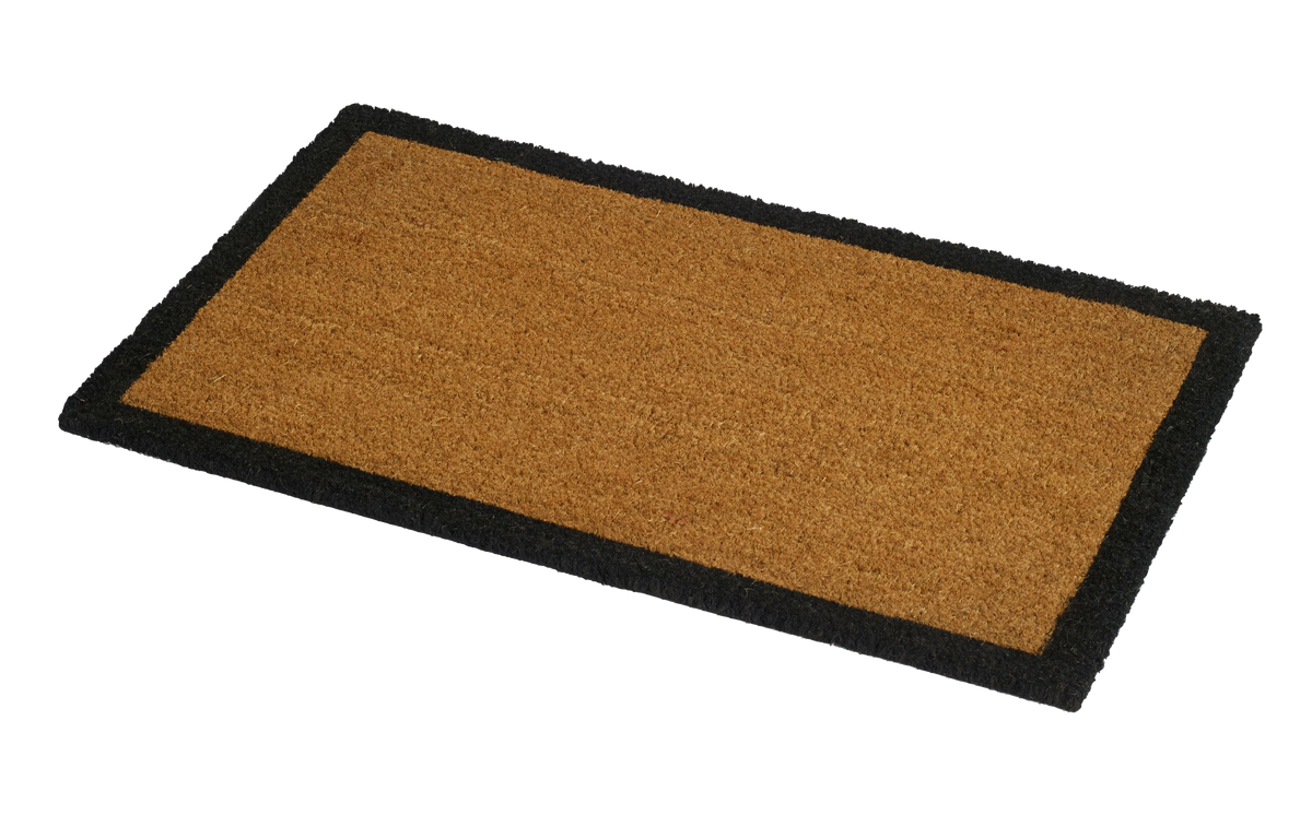 Black Border Coir Doormat, photo 3 of 24