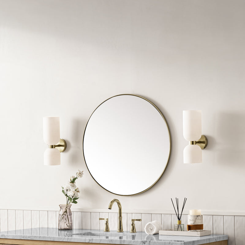 James Martin Rohe 30" Mirror, Champagne Brass by James Martin