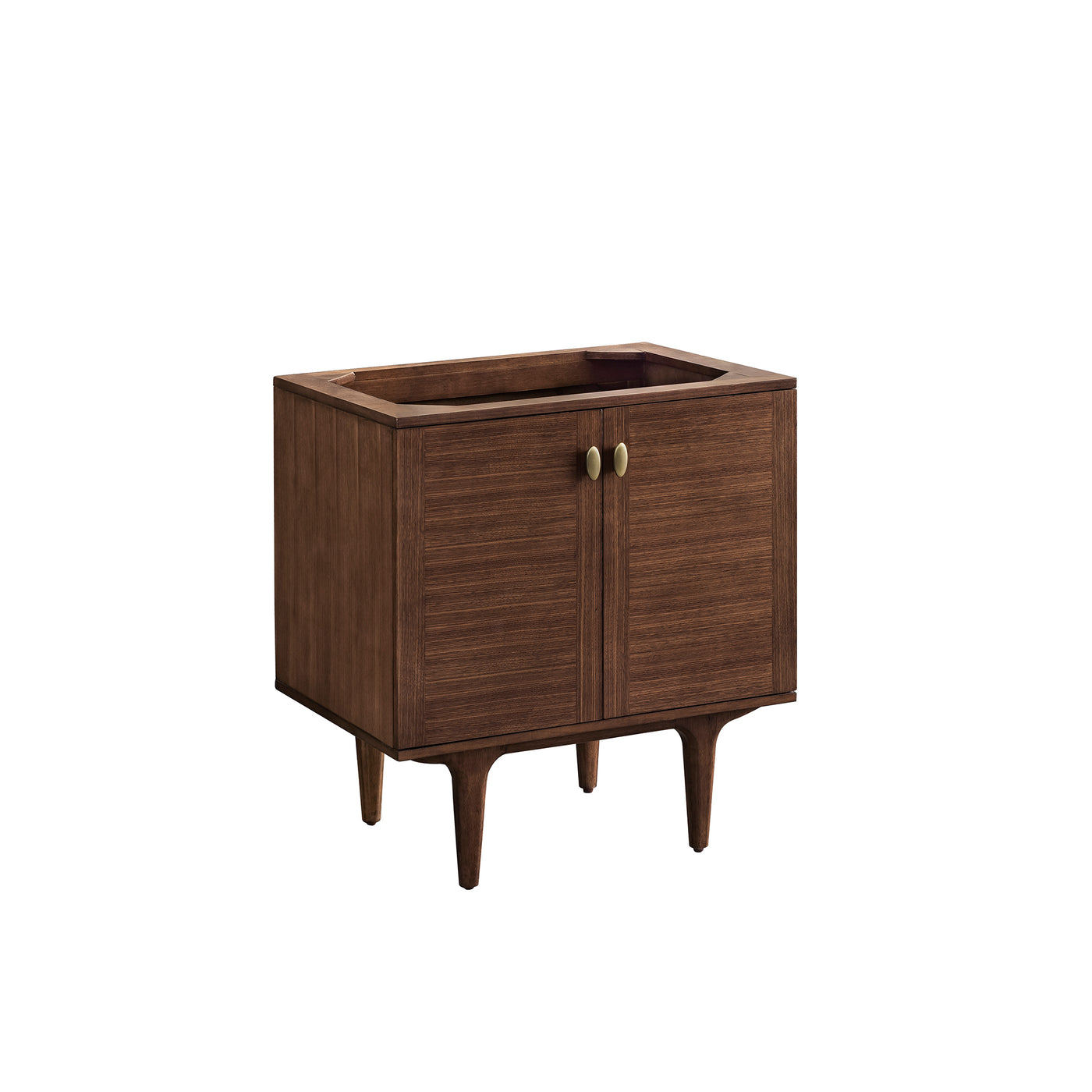 James Martin Amberly 30" Dual Mount Single Bathroom Vanity, Mid-Century Walnut by James Martin