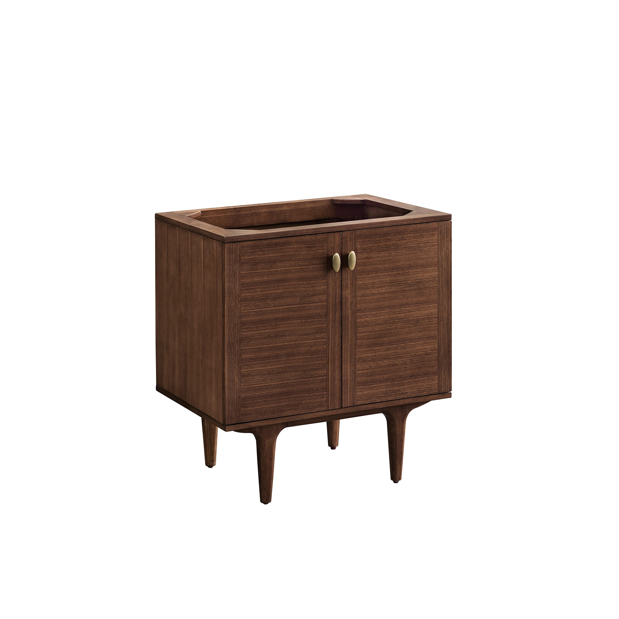 James Martin Amberly 30" Dual Mount Single Bathroom Vanity, Mid-Century Walnut by James Martin