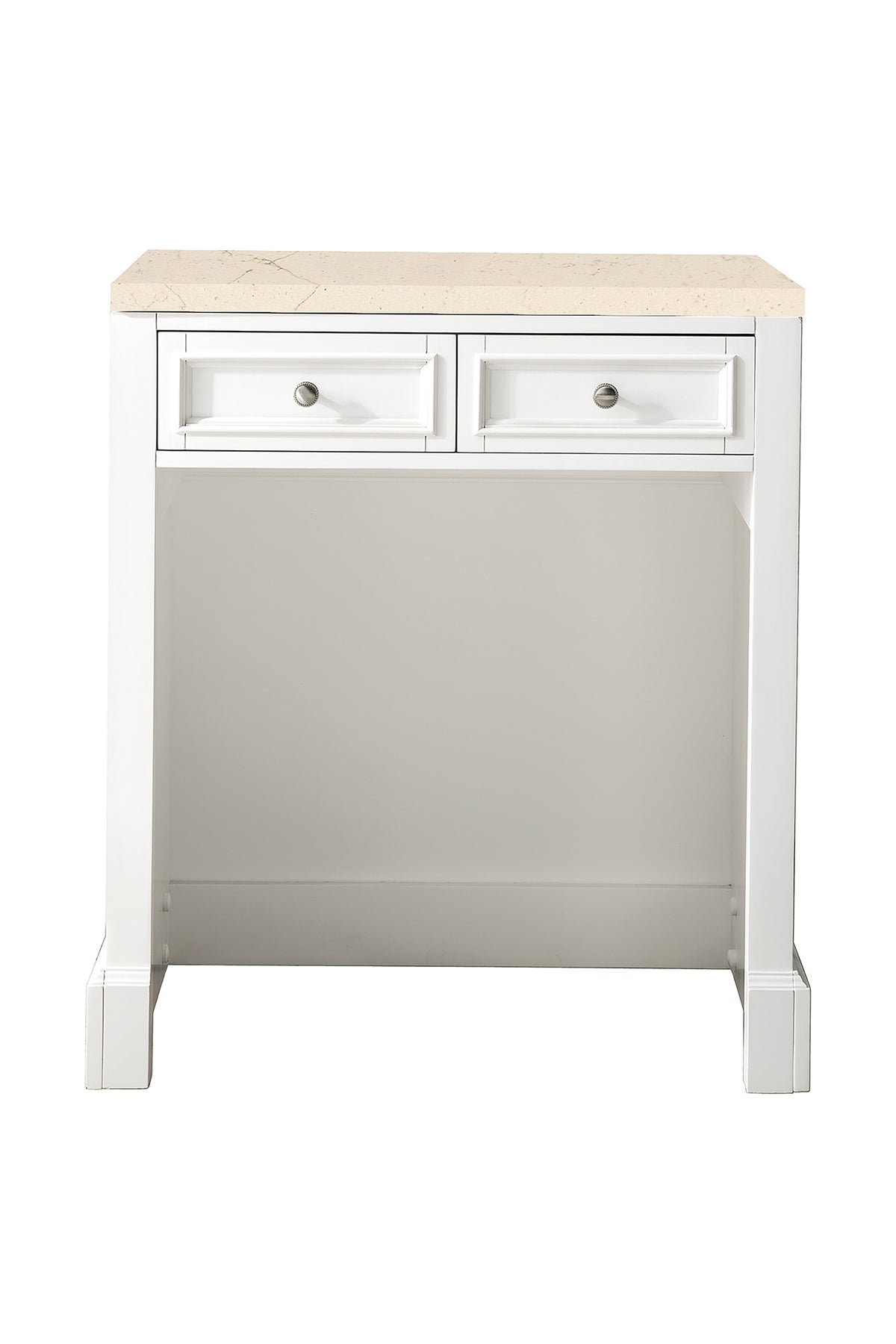 James Martin De Soto 30" Countertop Unit, Bright White with Eternal Marfil countertop