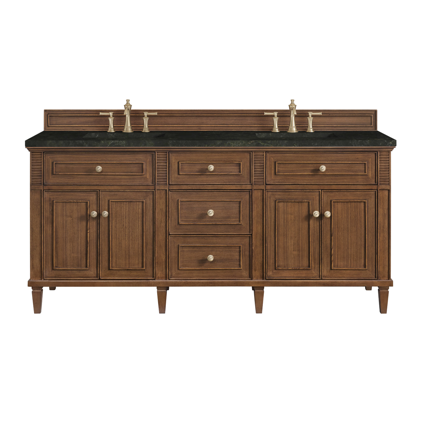 James Martin Lorelai 72" Double Bathroom Vanity, Mid-Century Walnut by James Martin