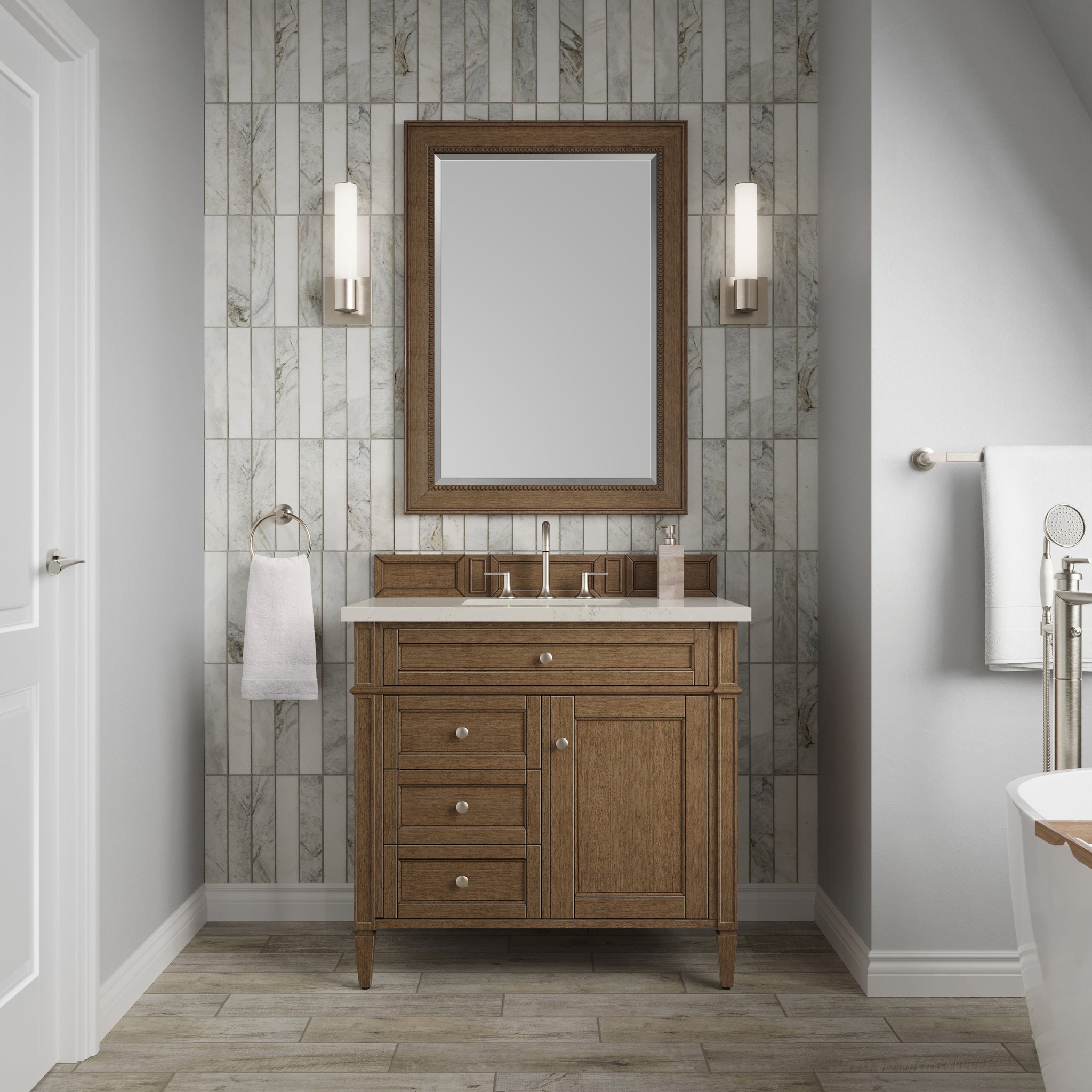 James Martin Brittany 36" Single Bathroom Vanity, Saddle Brown, view 34