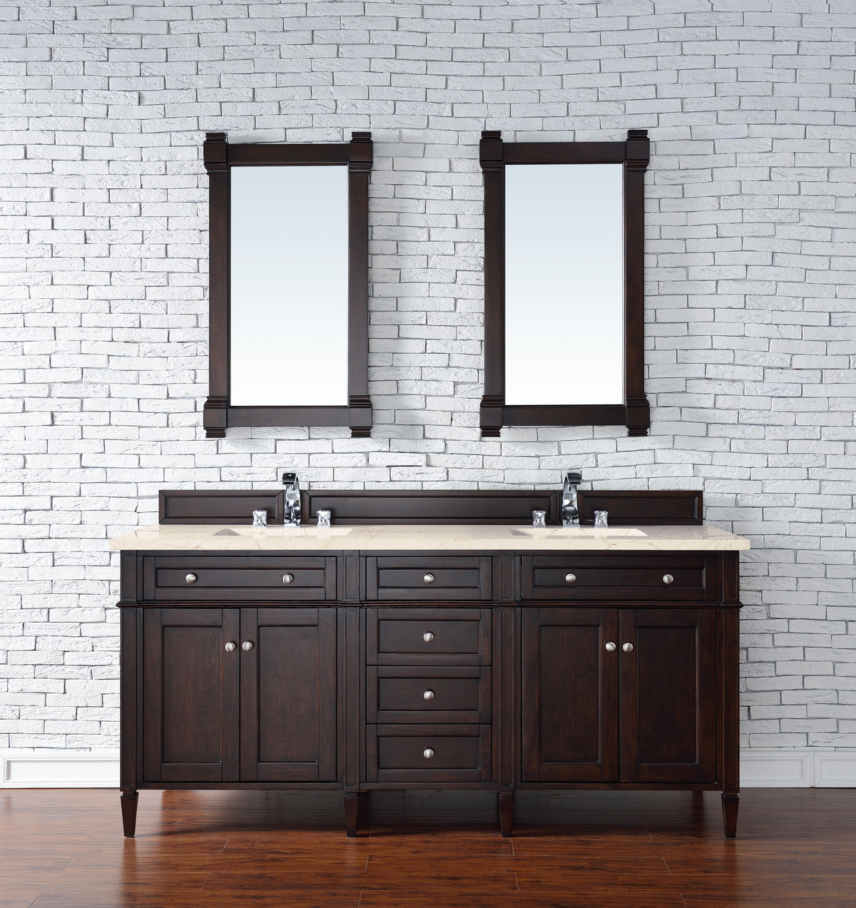 James Martin Brittany 72" Double Bathroom Vanity, Burnished Mahogany, view 22