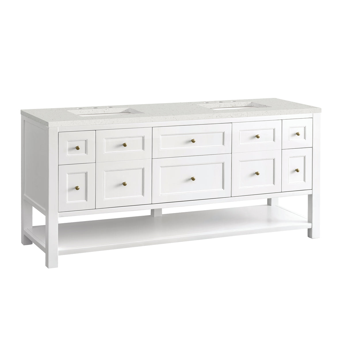 James Martin Breckenridge 72" Double Bathroom Vanity, Bright White, view 36