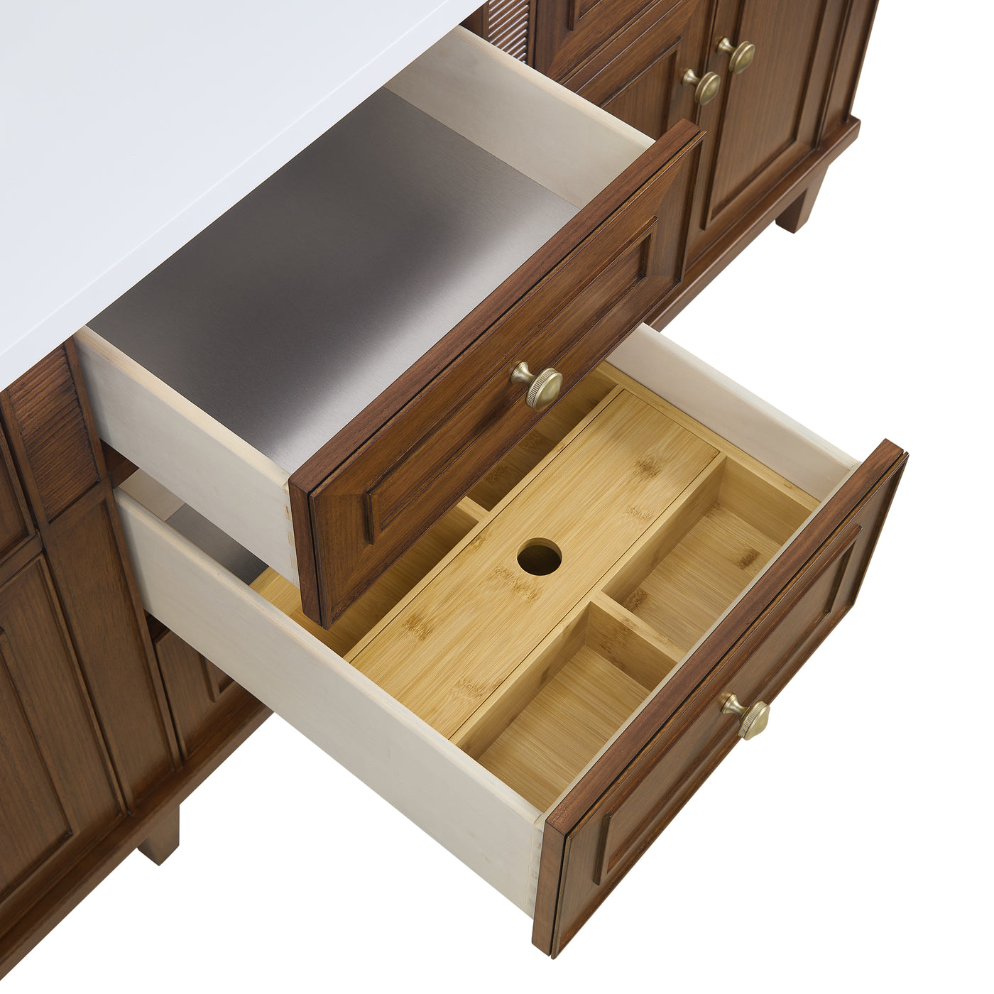 James Martin Lorelai 72" Double Bathroom Vanity, Mid-Century Walnut by James Martin