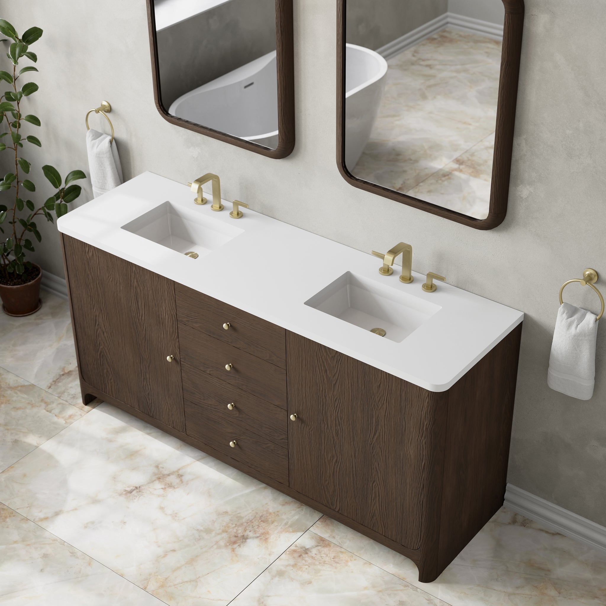 James Martin Gracyn 72" Double Bathroom Vanity, Sable, view 25