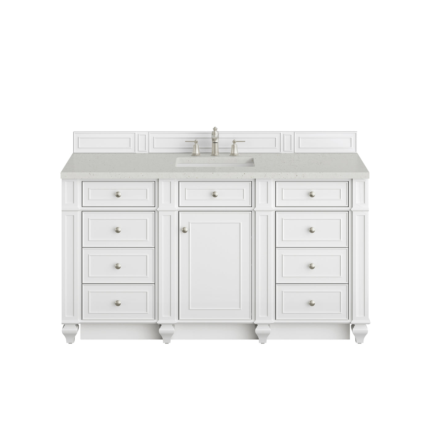 James Martin Bristol 60" Single Bathroom Vanity, Bright White by James Martin