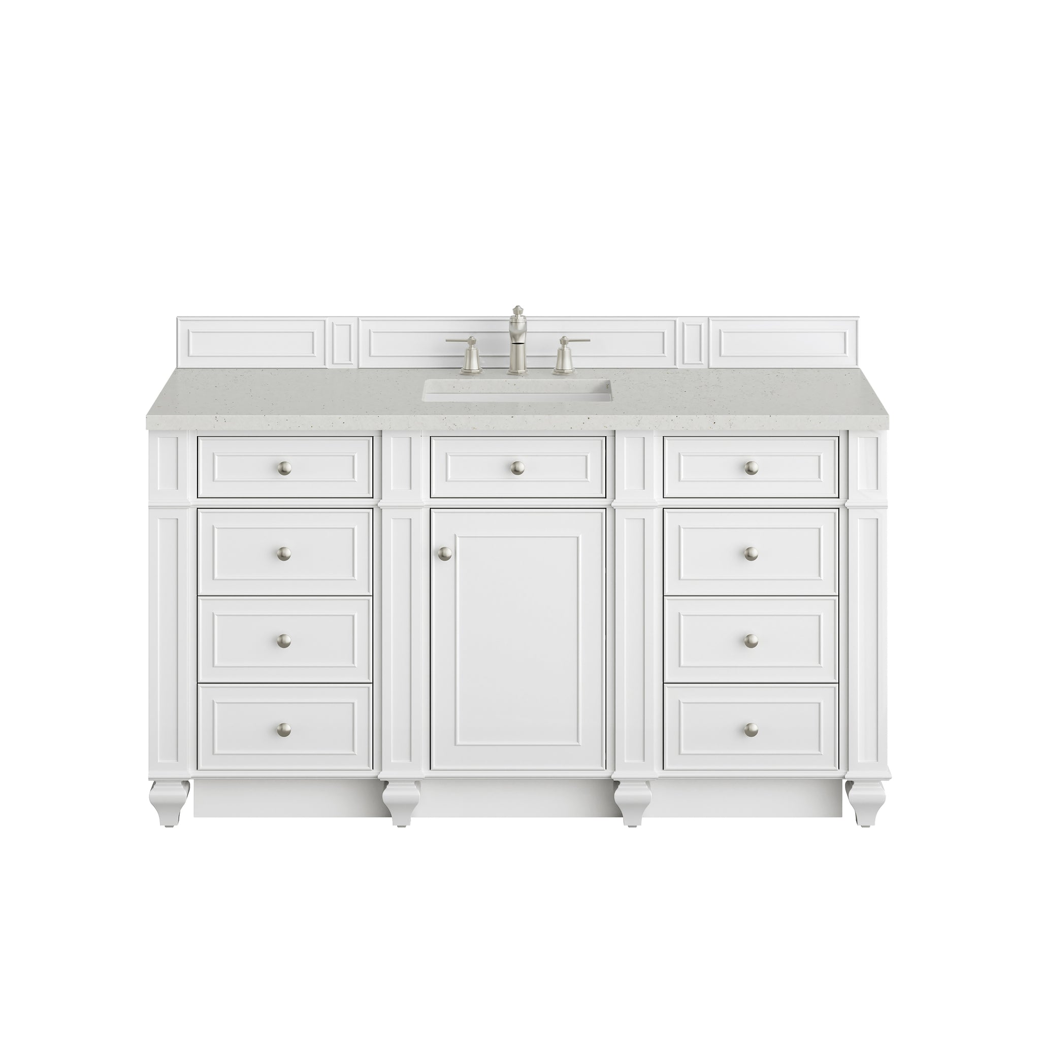 James Martin Bristol 60" Single Bathroom Vanity, Bright White by James Martin