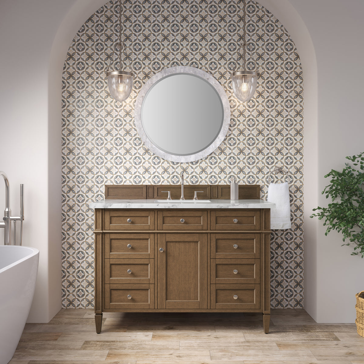 James Martin Brittany 48" Single Bathroom Vanity, Saddle Brown, view 37