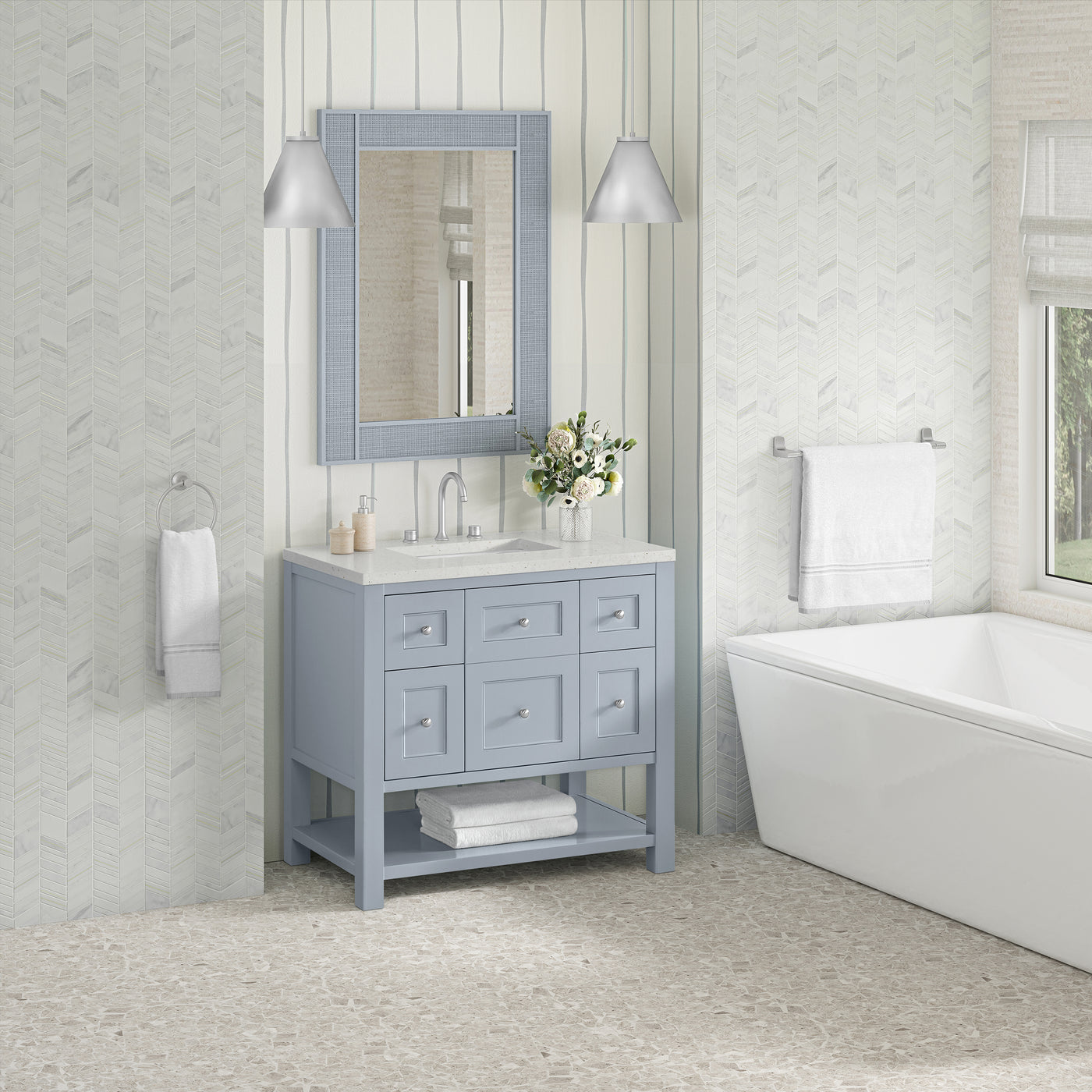 James Martin Breckenridge 36" Single Bathroom Vanity, Serenity Blue, view 24