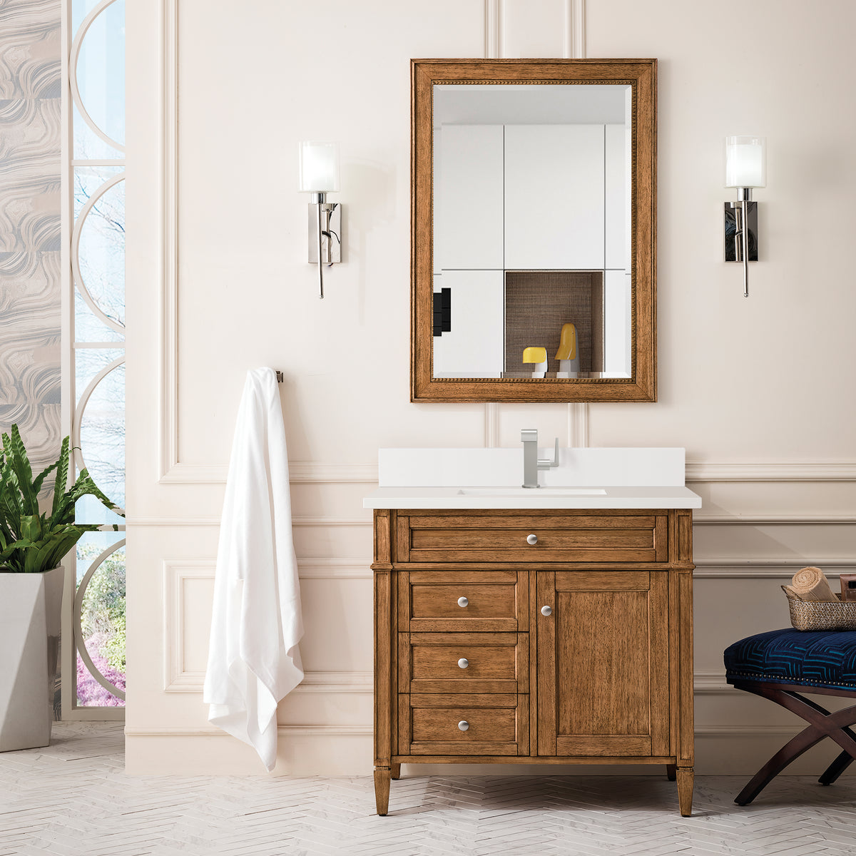 James Martin Brittany 36" Single Bathroom Vanity, Saddle Brown, view 24