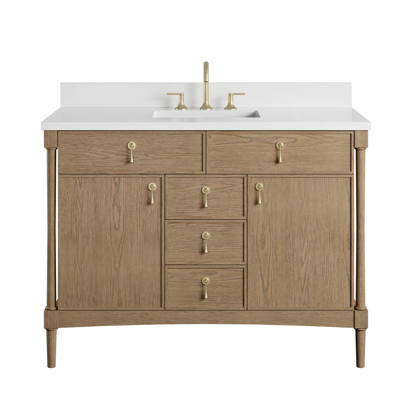 James Martin Kinnsden 48" Single Bathroom Vanity, Weathered Oak by James Martin
