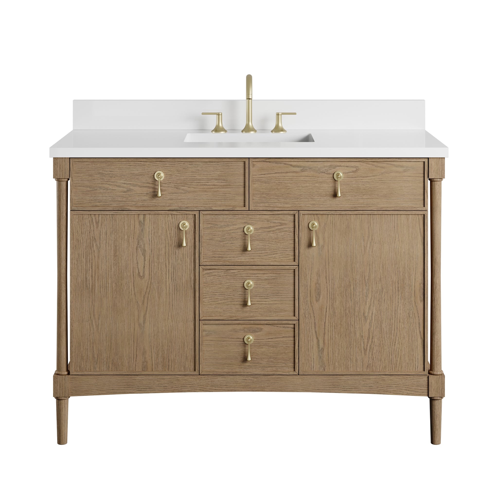 James Martin Kinnsden 48" Single Bathroom Vanity, Weathered Oak by James Martin