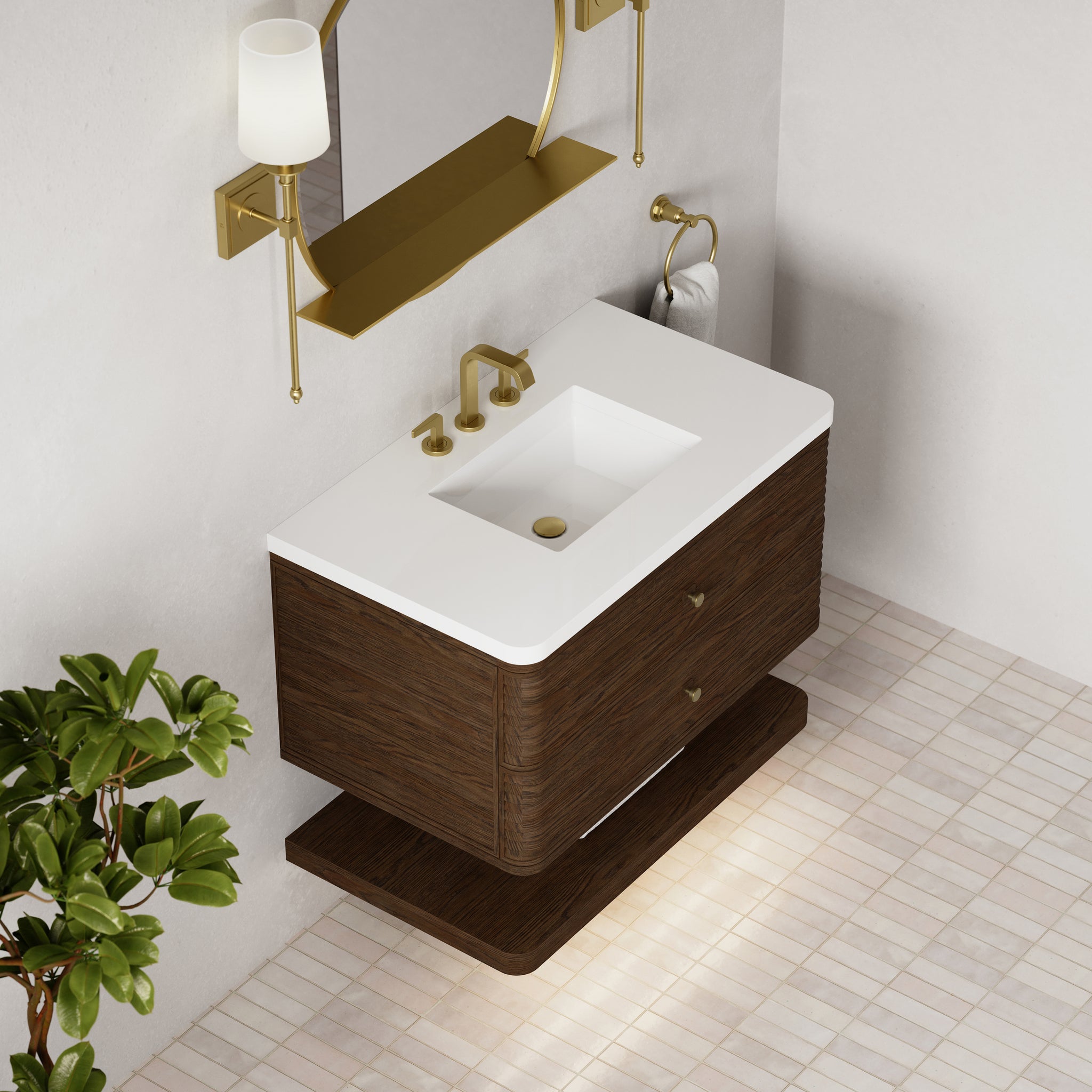 James Martin Allamari 36" Floating Single Bathroom Vanity, Sable by James Martin