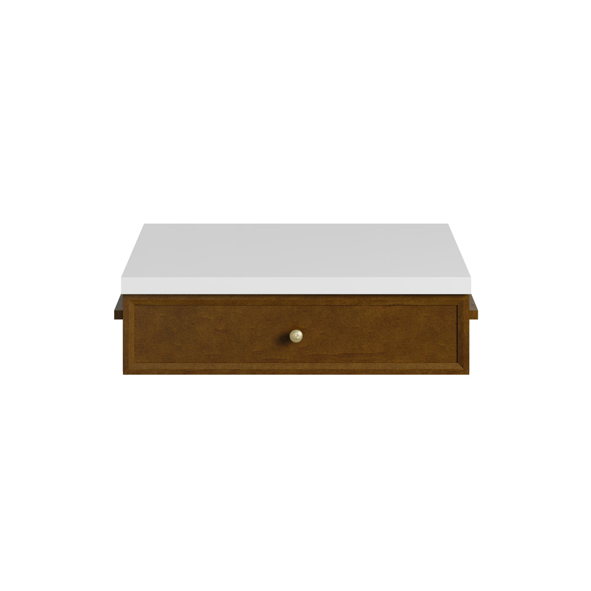 James Martin Bellshire 24" Drawer Unit, Honey Oak with White Zeus countertop