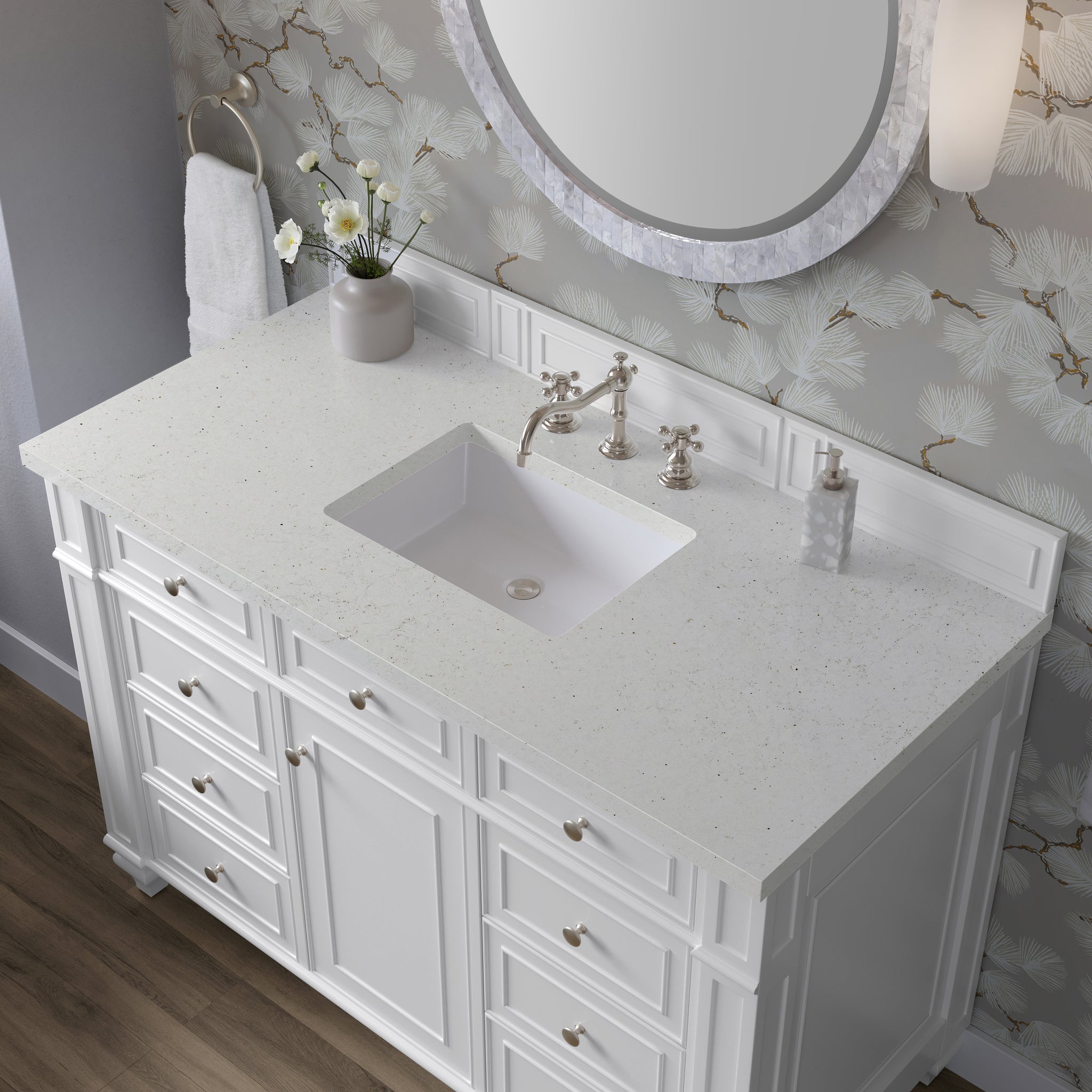 James Martin Bristol 48" Single Bathroom Vanity, Bright White, view 29