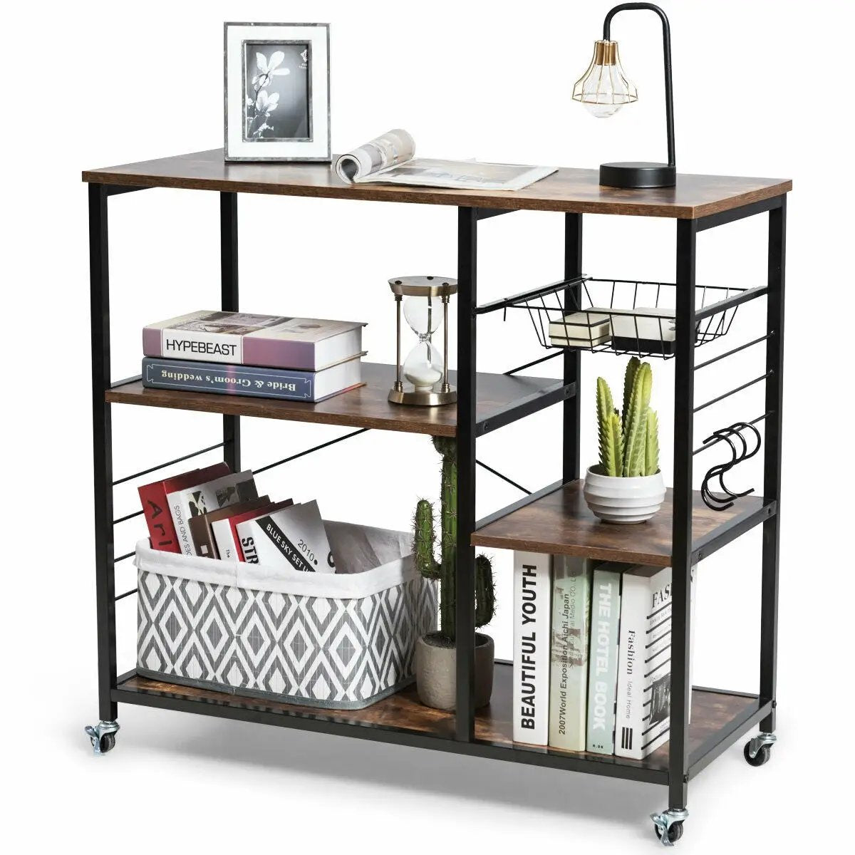 Rolling Industrial Kitchen Baker’s Storage Shelf by DirectDeals