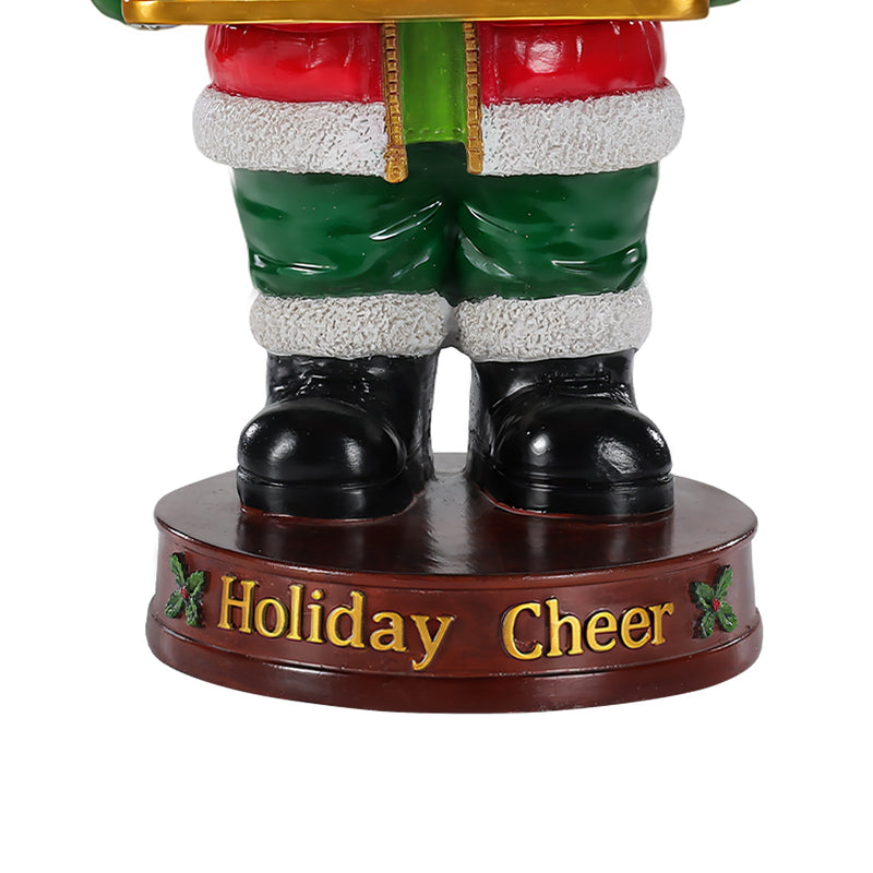 Christmas Bear Statue with Storage Tray, Holiday Tabletop Organizer, Candy Dish & Coffee Table Decor for Living Room, photo 6 of 10