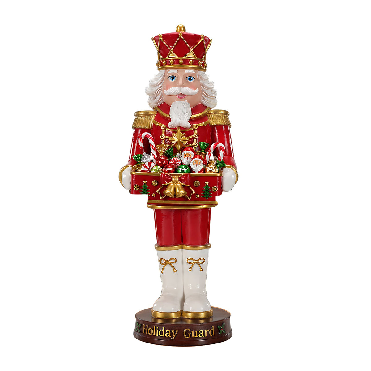 Christmas Nutcracker Soldier Statue with Serving Tray, photo 3 of 10