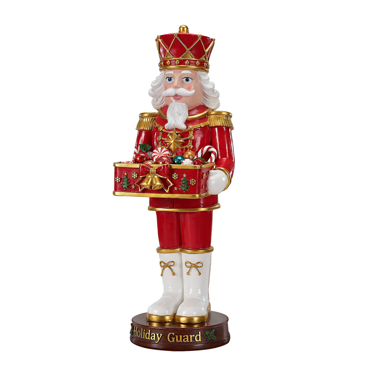 Christmas Nutcracker Soldier Statue with Serving Tray, photo 4 of 10