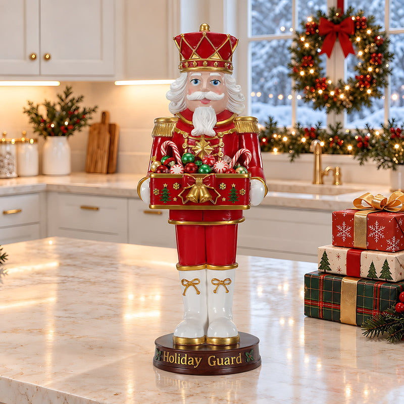 Christmas Nutcracker Soldier Statue with Serving Tray, photo 7 of 10