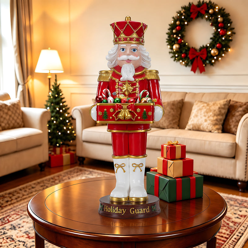 Christmas Nutcracker Soldier Statue with Serving Tray, photo 9 of 10
