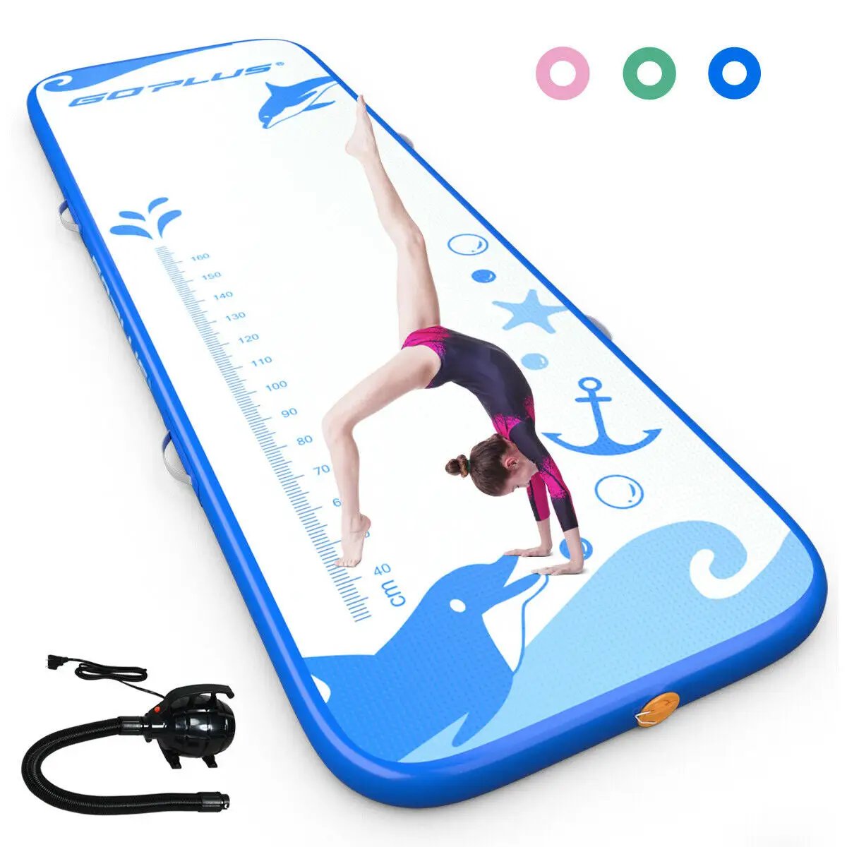 10 Feet Inflatable Gymnastic Tumbling Mat with Electric Pump by DirectDeals