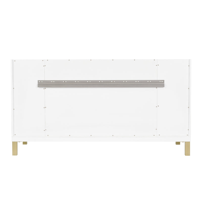 James Martin Chicago 60" Double Vanity Cabinet, Glossy White, view 7