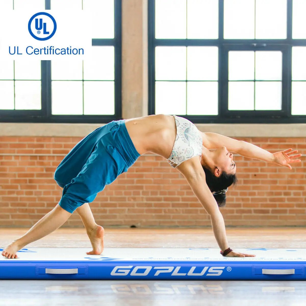 10 Feet Inflatable Gymnastic Tumbling Mat with Electric Pump by DirectDeals