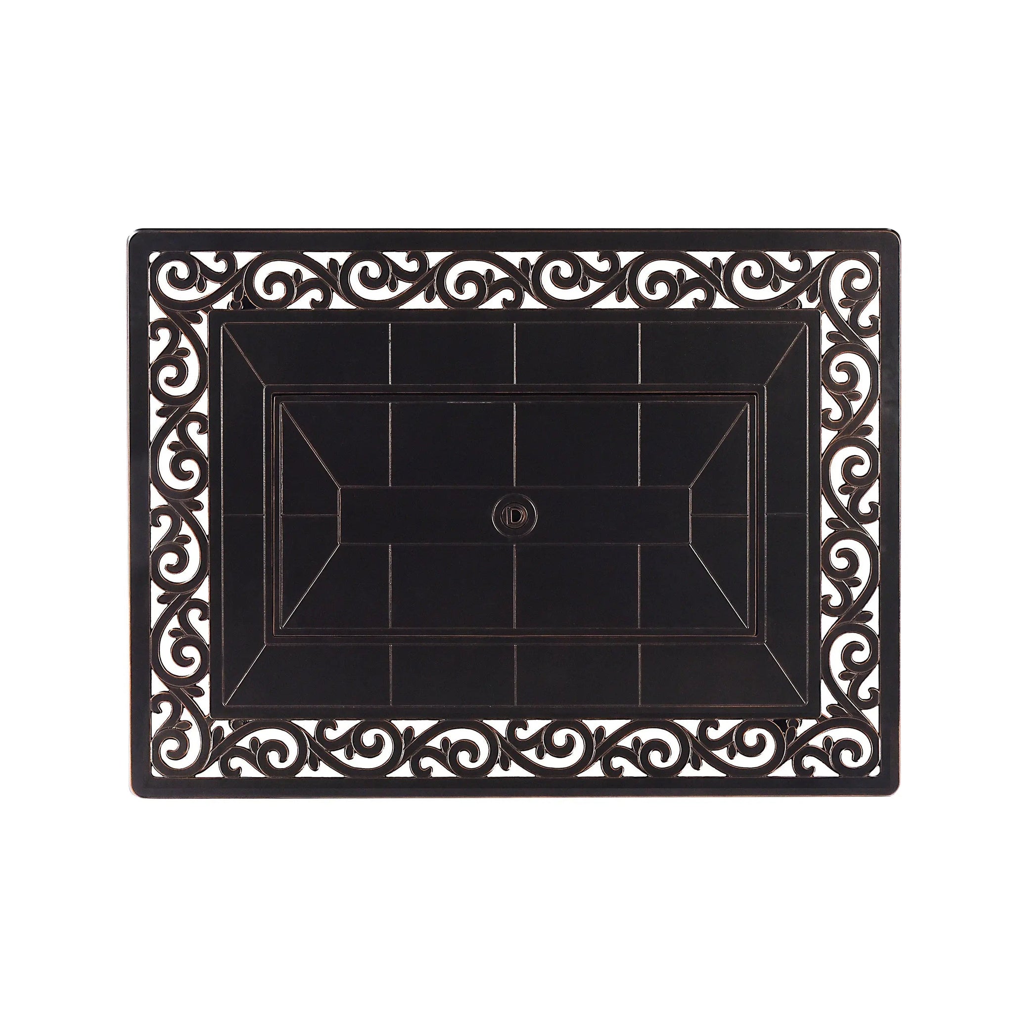 Aluminum 48-in Rectangular Propane Fire Table, Beads, Covers and Lid by Sharicks
