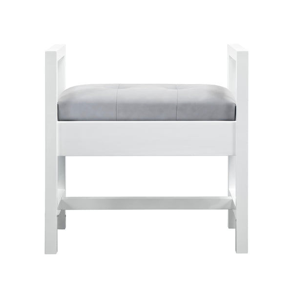 James Martin Addison 24.5" Bench, Glossy White