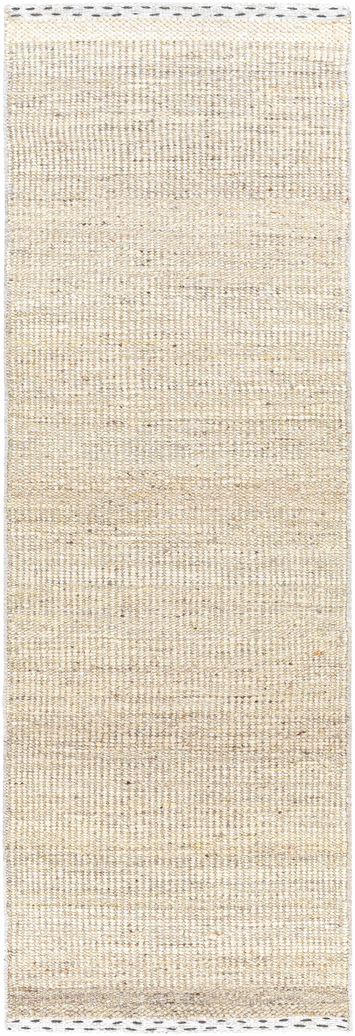 Yaniklar Beige Flat Woven Wool Rug by Boutique Rugs